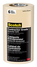 Scotch Painter's Tape Contractor Grade Masking Tan, Tape for General Use, Multi-Surface Adhesive Tape, 1.41 Inches x 60.1 Yards, 6 Rolls - size: 1.41" Width