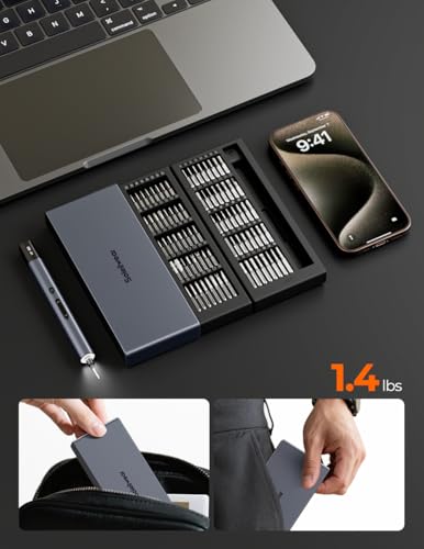 Soleilwear Electric Precision Screwdriver, 80pcs Mini Electric Screwdriver