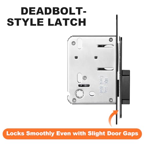HBL' Pocket Door Lock with Handle Keyless Privacy Pocket Door Handle,Chrome - color: Chrome, size: Square
