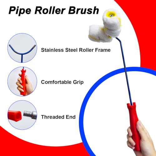 Mini Paint Roller Kit with 1 Frame, 16 Roller Covers & 1 Wrench. - color: 18 pcs