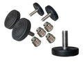 1.5" Base Furniture Levelers #304 Stainless Steel, 5/16"-18 Bolt with Screw-in nut- Pack of 4 | Heavy Duty Adjusting Foot | 1" Adjustable Furniture Legs,Table Levelers. Low Profile - size: Adjustable 1.5" H X 1"