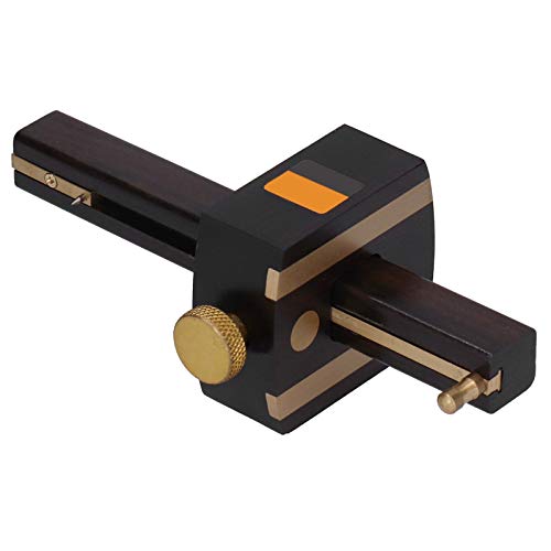 Marhynchus 8in Mortise Gauge Woodworking Marking Gauge Ebony Scribe Sign Scraper, Adjustable Screw Cutting Gauge European Woodworking Tools Painting Construction Tools, Scrapers