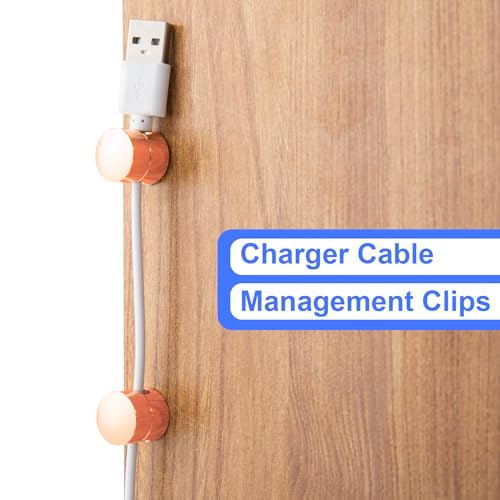 SmallCat 3 Sets Charger Holders for Cords, Rose Gold Cord Holders - color: Rose Gold Color, size: 3 Sets
