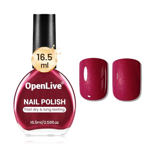 OpenLive 16.5ml Red Glitter Nail Polish Large Volume Nail Polish - color: Red Glitter