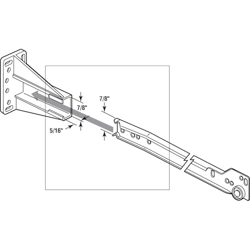 Prime-Line MP7240 Drawer Slide Track Back Brackets (1 Set)