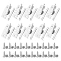 10 Pack Window Sash Locks, White Metal Cam Action with Keeper, Security Replacement for Sliding, Double Hung, Vertical and Horizontal Windows