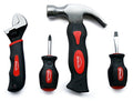 Apollo Tools 4 Piece Stubby Tool Set for Small Hands and Tight Spaces. Convenient and Compact Small Tool Set includes Mini Hammer, Mini Screwdriver Set and Mini Wrench - Red - DT0240