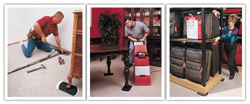 Furniture Slides for Carpet, Professional (11” x 7”) - Easily Move Sofas, Loveseats, Cabinets, Bookcases, and More (4 Slides per Set) - size: 11" x 7"