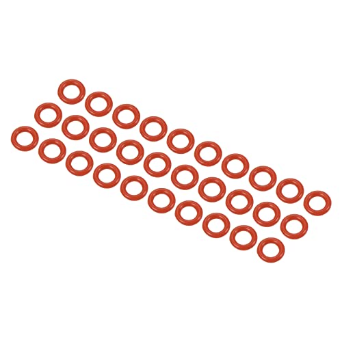 M METERXITY 30 Pack Silicone O-Rings - Garden Water Hose Rubber Sealing Gasket Ring, Soft & Elastic, Apply to Outdoor (2.5mmx4.5mmx1mm, Red) - size: 2.5mmx4.5mmx1mm