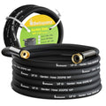 Beitopamz Garden Hose 50 ft x 5/8 in Heavy Duty Water Hose, Flexible and Durable, Lightweight Rubber Hybrid Hose, Leak-Free Connections, Male to Female 3/4'' Brass Fittings for Patio, Lawn, Black - size: 50ft Male to Female