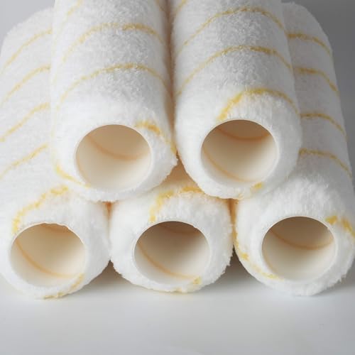Bates- Paint Roller Covers, 9", Pack of 24, Covers for Paint Rollers 9 Inch, 9 Inch Paint Roller Covers, Paint Roller Cover, Paint Roller Covers 9 Inch, Large Paint Roller Covers - color: Yellow Stripes, size: 9 Inch, 24 Pack