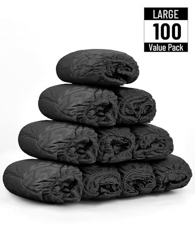 Buself 100 Count Shoe Covers Disposable Non-Slip, Premium Cloth Boot Covers, Slip-resistant, Durable, Breathable, Non-toxic, Recyclable - size: 100ct Up to Men8.5 & Women 10