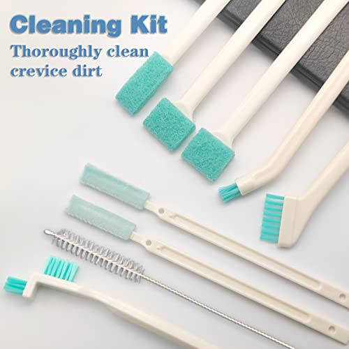 Small Household Cleaning Brushes by ELEMGULY,9 Pcs Crevice Brush for Hole, Gap, Corner, Space, Micro Crevice Scrub Cleaner Tool for Bottle, Keyboard, Window, Door Track