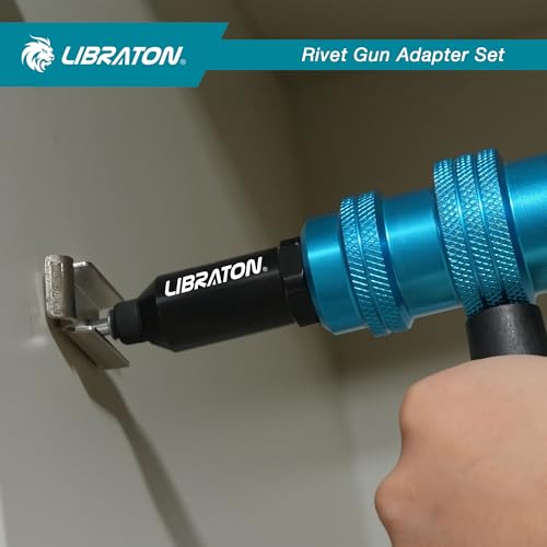 LIBRATON Rivet Gun Adapter for Electric Drill, Rivet Drill Attachment - size: 4 Sizes