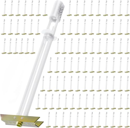 Drywall Anchor with Included Bolts for 1/4”-20, Heavy Duty Hollow Wall Anchors for TV Mounting Kit, Stainless Steel Hollow Wall Anchors Holds up to 270lbs Each in 1/2” Drywall (Pack of 100(w/o Bolts) - size: 1/4”-20: Pack of 100(w/o bolts）