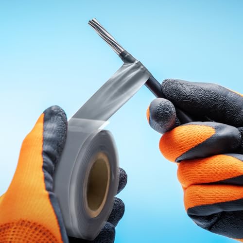 Bond It E-Shield Self-Fusing Silicone Electrical Tape, Adhesive-Free, Arc & Track Resistant Electrical Insulation Wrap, Waterproof, Heat Resistant Up to 500F, Non-Sticky, 1" x10'x12mil, 3-Pack, Clear - color: Clear
