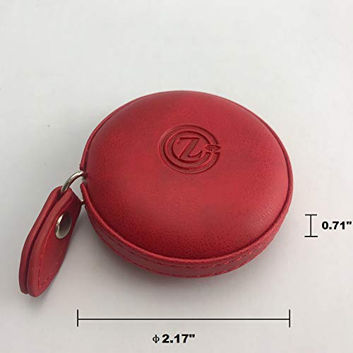 Sewing Tape Measure, Medical Body Cloth Tailor Craft Dieting Measuring Tape, 60 Inch/1.5 M Dual Sided Retractable Ruler with Push Button Round(1 Pack, Red) - color: Red 1 pack