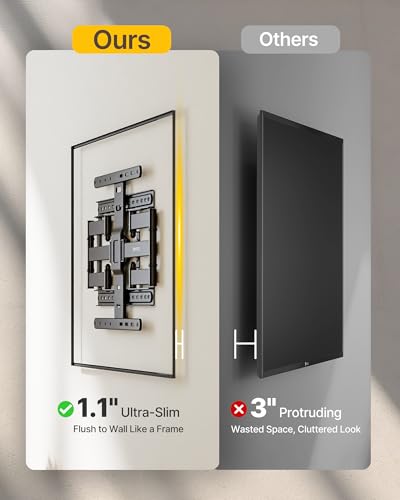 monTEK 1.1-Inch Ultra Slim Full Motion TV Wall Mount for 37-75 Inch TVs - size: 37"-75" Low Profile