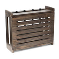 WiFi Router Storage Cabinet Router Box Hider WiFi Box Hider Shelf Cover - color: Espresso Brown