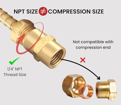 1/4 Inch NPT Female x 1/4 Inch NPT Female Brass Coupling - size: 1/4" x 1/4" NPT Female, style: 4 Piece