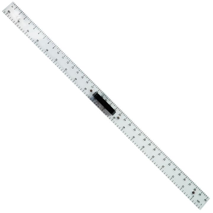 Magnetic Math 1m Ruler, Large Teaching Aids Classroom Math Geometry Tool Set Enhances Classroom Learning, Easily Mounts to Blackboard, Transparent - size: Transparent