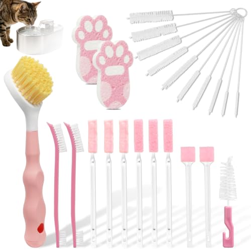Pet Water Fountain Cleaning Kit, Multi Size Pet Water Fountain Cleaner Brush Set, Cat Dog Fountain Pump Tube Pipe Cleaner Brushes