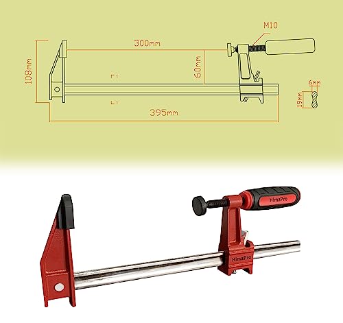 HimaPro 12 Inch Bar Clamp Set, 4 Pack 600 lbs Load Limit Medium Duty Quick Release Steel F Clamp, Ideal for Woodworking, Metalworking, and DIY Projects - color: 12 Inch Set