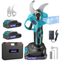 Upgraded Electric Pruning Shears, 1.4" Cutting Diameter Cordless Pruner with LCD Display, Brushless Motor, 2×2.0Ah Rechargeable Batteries & Extra Blade for Garden Trees and Branches - style: LCD-1.4" blue