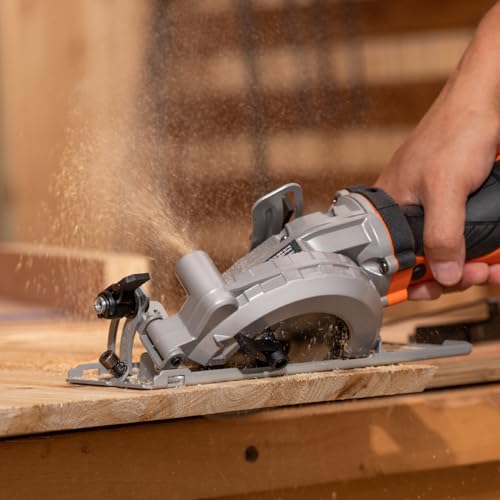 5.8A Power Circular Saw,4-1/2" Electric Saw 3500RPM 2 Pcs Blades - style: 5.8 A circular saw