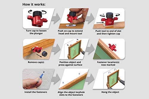 Picture Hanging Marking Tool No-measure Keyhole & Sawtooth Fastener Locator
