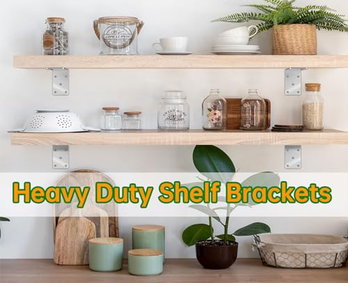 5" X 5" X 2.5" Heavy Duty L Brackets for Wood (4 PCS), L-Shaped Corner Brackets for Shelving and Furniture , Silver - size: 5x5x2.5” ( 4 Pack)