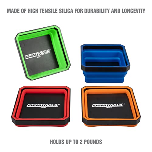 OEMTOOLS 26052 4-Pc Collapsible Magnetic Tray Set 4-1/2" for Small Parts - style: Tray