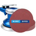 20 Pack 6 Inch PSA Sanding Discs 80 Grit Aluminum Oxide Red - size: 80 grit
