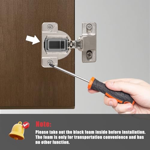 110-Degree Cabinet Door Hinges - Replacement for Blum Compact 33 Self-Closing Hinges, Adjustable Screw-On Design for Open-Side/Standard Cabinets, Soft-Close Durable Steel (Sliver, 4 Pack) - size: 4 Pack