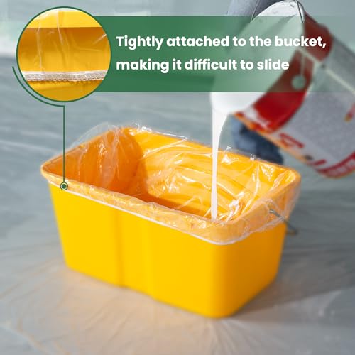 VOOMEY 18 Inch Paint Tray Liner, Plastic Paint Bucket Inner Liner Bags for Paint Roller Kit, 5pcs,Disposable for Quick Cleanup - size: 5PC Paint Bucket Liner