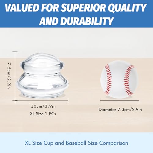 ELERA Silicone Cupping Therapy XL Size Sets, Professionally Chinese Massage Cups Tools, Silicone Cup for Joint Pain Relief, Massage Body (XL*2 Cups) - style: 2 Cups (XL size)
