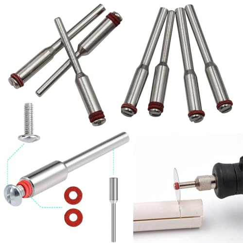 30 Pack Diamond Cutting Wheel Mounting Mandrel Replacement Cut Off Wheels Mandrels 1/8'' Shank Wire Brush Wheel Stem for Dremel Rotary Tool Polishing Buffing Wheels Saw Blades Cut Off Discs