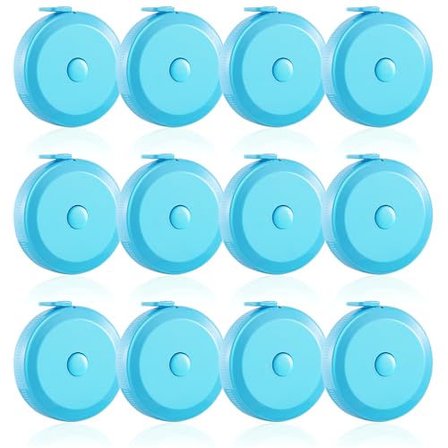 16 Pack Tape Measure, 60 Inch/150cm Retractable Body Measuring Tape - Light Blue Soft Sewing Tape for Tailor, Craft & Cloth Measurements - color: Light blue
