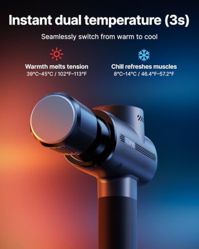 RENPHO Active Thermacool 2 Red Massage Gun with Infrared Heating, Cool Head - color: Fusion Black