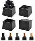 Wooden Bed Risers 3 Inch Heavy Duty, Support 2500 lbs, Black - color: Black, size: 3"H(Inner 2"H)