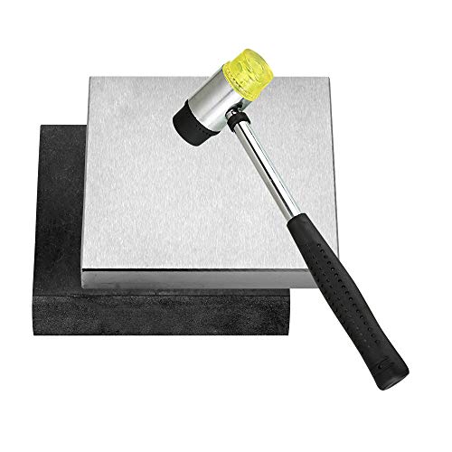 Steel and Rubber Block 2 Pcs Work Bench Blocks 4" x 4"(10cmx10cm) - color: Steel and Rubber Block, size: 4" x 4"