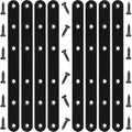 8 Pcs Black Flat Bracket 8 Inch Stainless Steel Straight Braces, Mending Plates Repair Fixing Brackets Heavy Duty Straight Repair Joining Plates with Screws - size: Black 8 PCS-8 inch