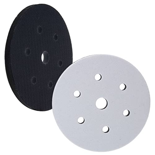 Dura-Gold 6" x 10mm Soft Density Interface Sanding Pad, 6 +1 Hole, 2 Pack - style: 6" - 6-Hole