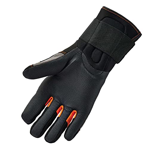 Ergodyne ProFlex 9012 Anti-Vibration Work Gloves, ANSI/ISO Certified, Full Fingered, Wrist Support, Medium , Black - size: Medium (Pack of 1)