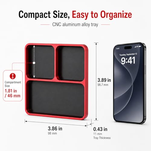 Magnetic Tool Tray for RC Car Drone Electronics Repair Small Parts - color: Red