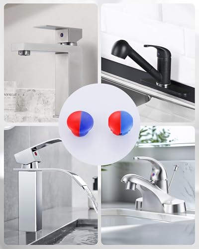 Hot and Cold Water Faucet Indicator 2 Size 10 PCS
