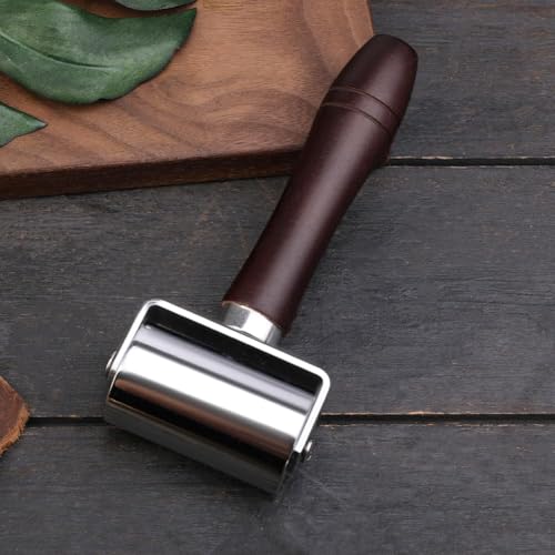 Mnuizu 60 mm Leather Press Edge Roller, Brayer Rollers for Crafting - color: Black, size: 60mm