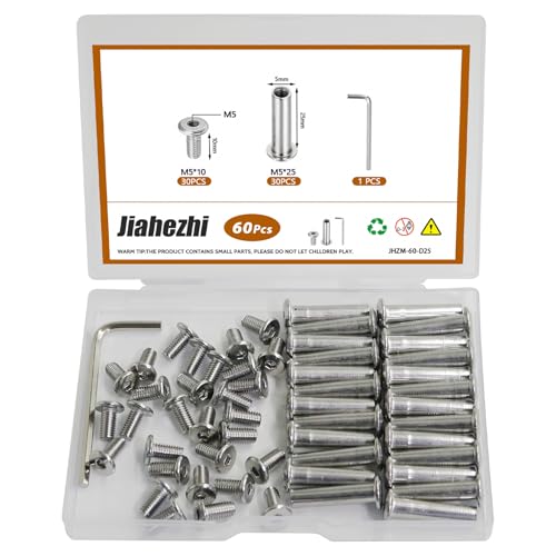 30 Sets M5 x 25mm Stainless Steel Furniture Joint Connector Bolts - size: M5X25-30 Sets
