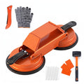 Floor Gap Fixer Tool Kit for Laminate and Vinyl Plank, Heavy Duty Double Suction Cup Floor Gap Closer with Non-Marring Rubber Mallet, Sticky Pads, Seam Knife - Complete DIY Home Flooring Repair Set