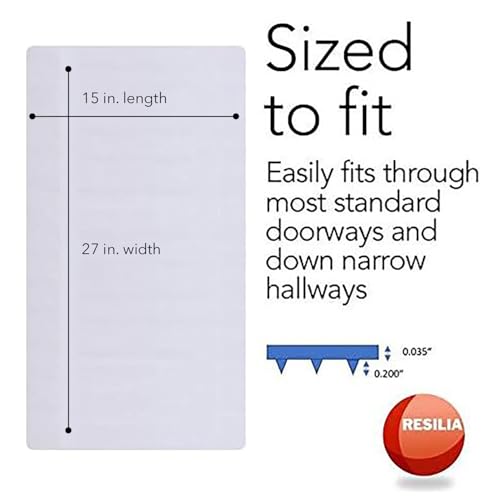 RESILIA Deep-Pile Carpet Runner - Plastic Vinyl Carpet & Rug Protector, Waterproof Clear Vinyl Floor Runners, 27 Inches Wide x 15 Inches Long, Made in The USA - size: 27" x 15" (Rectangular)